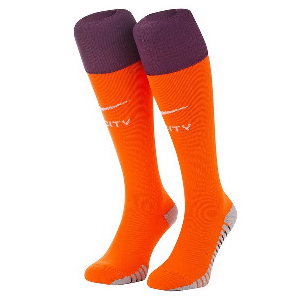 Calcetines Manchester City Replica Tercera Ropa 2018/19 Naranja